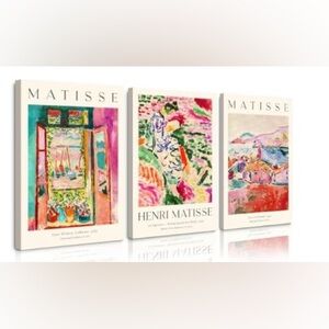Matisse Art Print Set Wall Art Decor Abstract Canvas 12x16x3